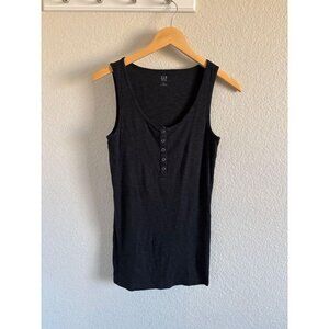 Womens Gap Basic Black Staple Tank Top Maternity